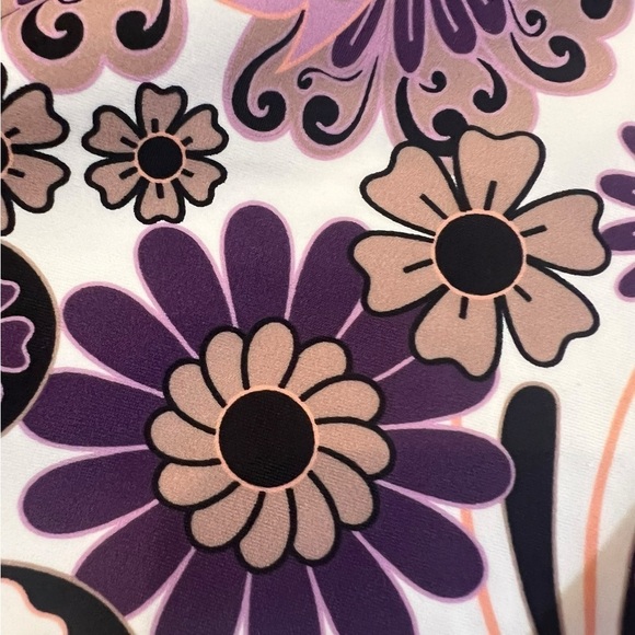 99. Salt & Cove Purple Floral Tie Back Tankini Swim Separate Juniors L S 805320 - Picture 6 of 8